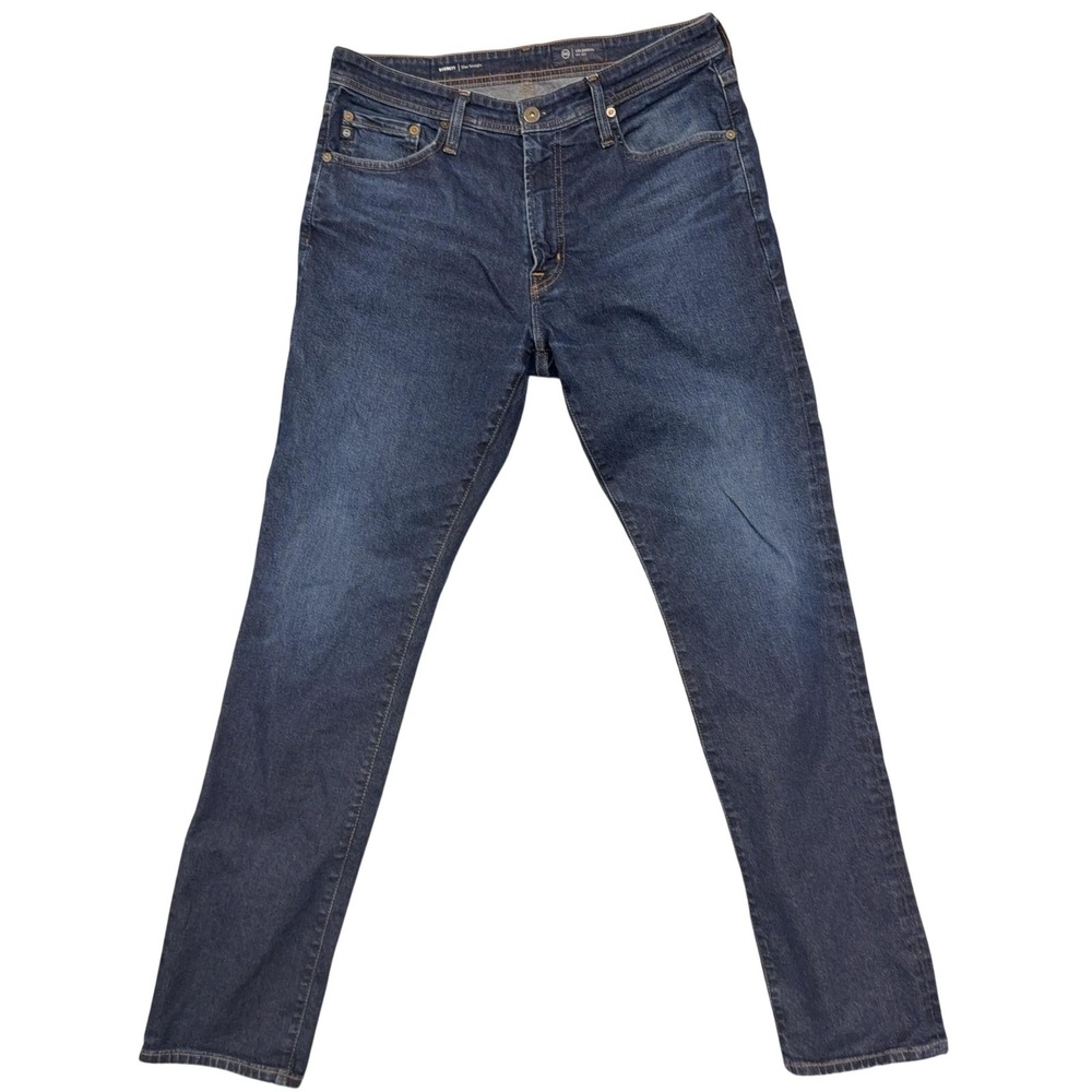 AG Adriano Goldschmied Everett Jeans Mens 34x34 Blue Slim Straight Stretch Denim